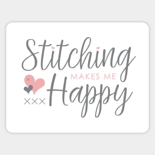 Stitching Makes Me Happy Sticker